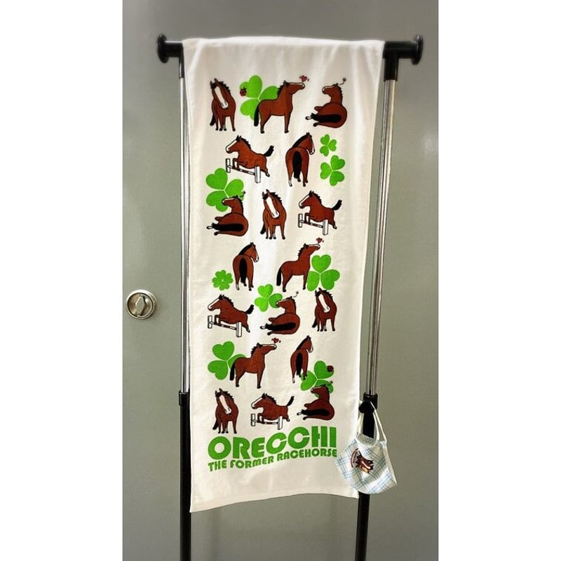 新品！！ おがわじゅり 競馬 バスタオル 元競走馬のオレっち」フェイスタオル | Gotcha!