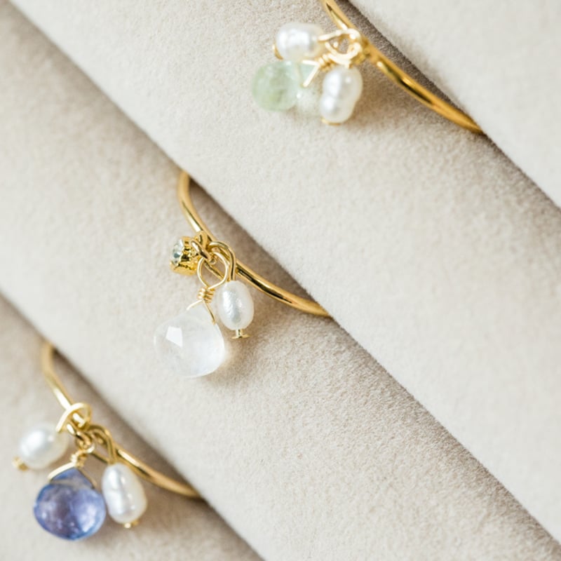 Kaya様専用◇ピーチムーンストーン×淡水パールチャーム✧14kgf 14kgf