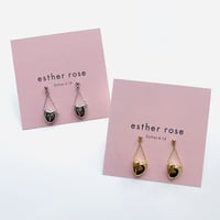 スウィングハートピアス　ゴールド/シルバー