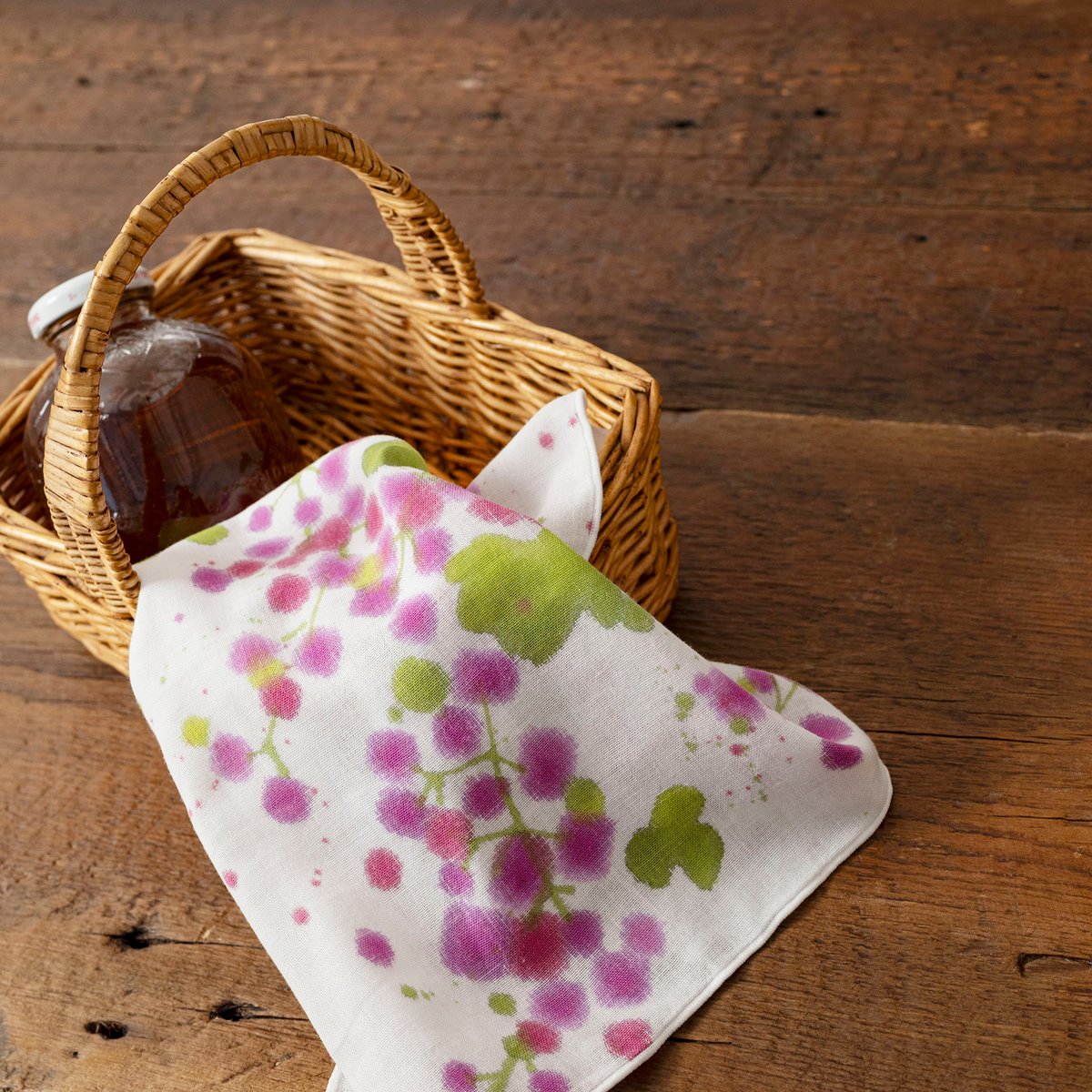 ガーゼハンカチ / やまぶどう | 染め屋ひよこまめ