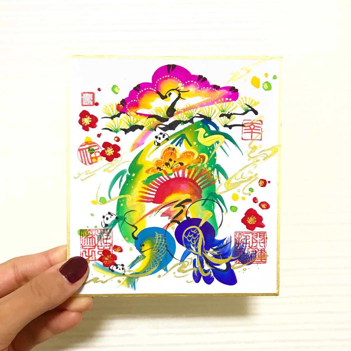 ミニ色紙】世界でひとつだけの開運花文字 (1文字限定) | 福岡の開運花 