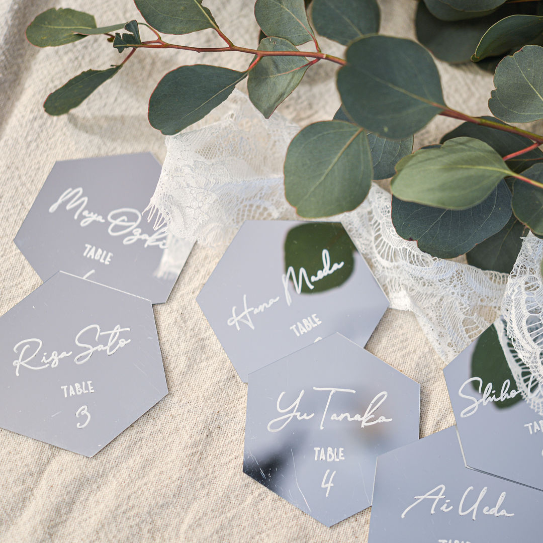 ミラー エスコートカード/席札 | SATO RISA GRAPHIC DESIGN