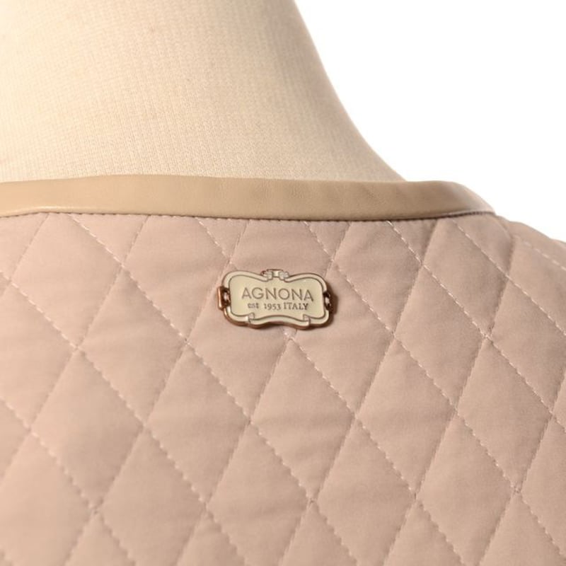 アニオナ AGNONA ロングコート キルティング ベージュ | YOKOAUNTY