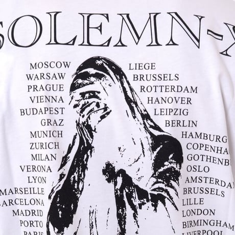 ラフシモンズ RAF SIMONS Oversized T-shirt Solemn-X コットン ホワイト
