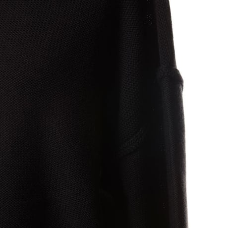 エムエムシックス メゾンマルジェラ MM6 MAISON MARGIELA 切り込み入りハイネックニットセーター ウールアクリル ブラック