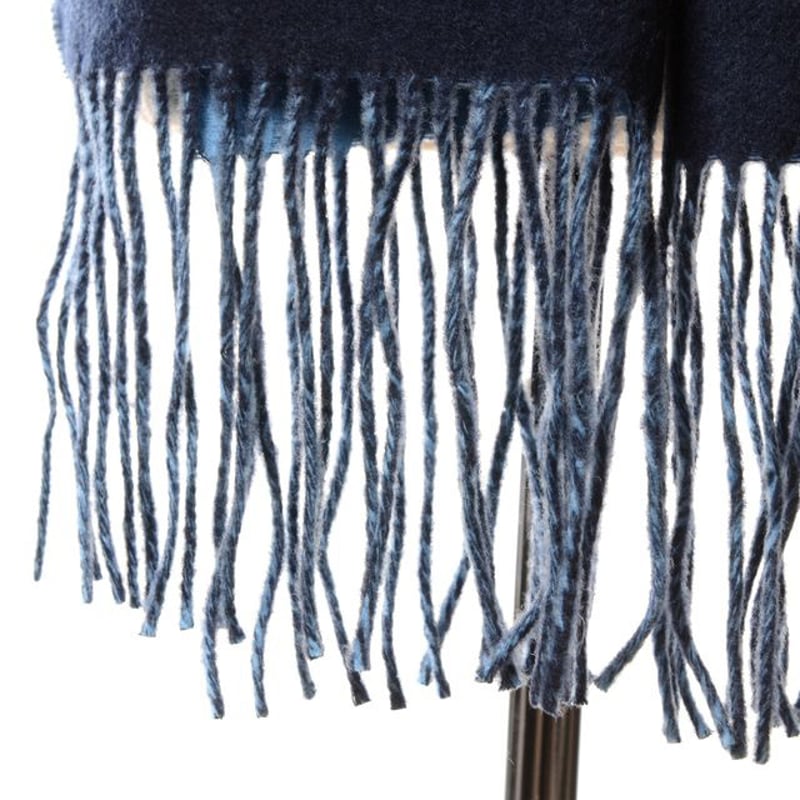 ステラマッカートニー stella mccartney ロゴスカーフ ウール ネイビー