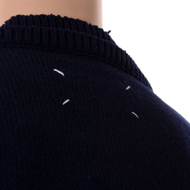 メゾン マルジェラ Maison Margiela エルボーパッチセーター ネイビー  