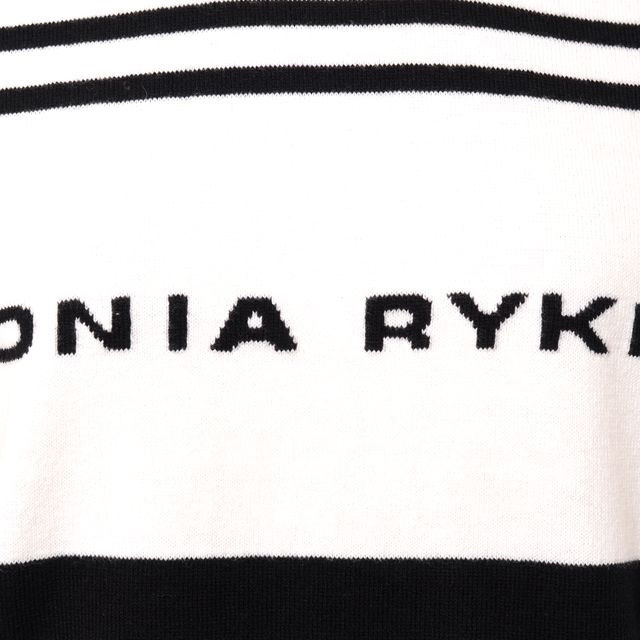 ソニアリキエル SONIA RYKIEL 半袖ロゴボーダーセーター コットン