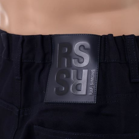 ラフシモンズ RAF SIMONS Skate trousers with elastic in waist ワイドパンツ コットン ダークネイビー