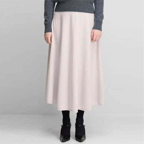 エクストリームカシミヤ extreme cashmere x n388 easeフレアースカート カシミアなど チョーク