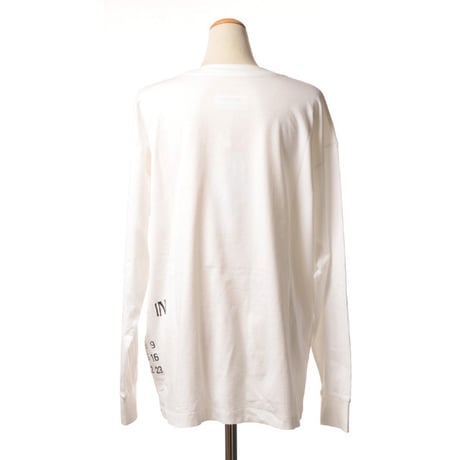 エムエムシックス メゾンマルジェラ MM6 MAISON MARGIELA ナンバリングロングTシャツ コットン ホワイト