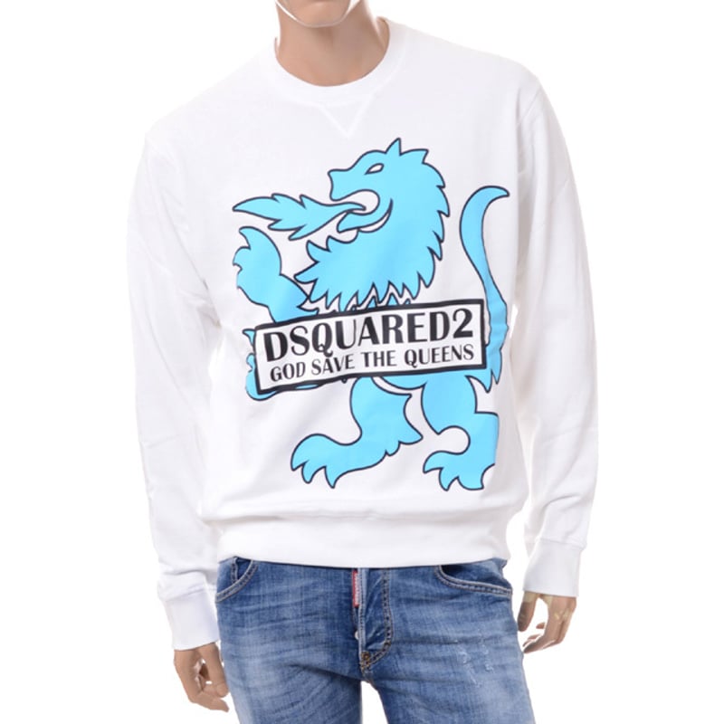DSQUARED2 ホワイト スウェットトレーナー