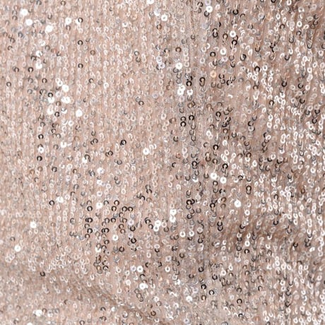 ロシャス ROCHAS ビスチェタンクトップ ポリエステル ベージュスパンコール