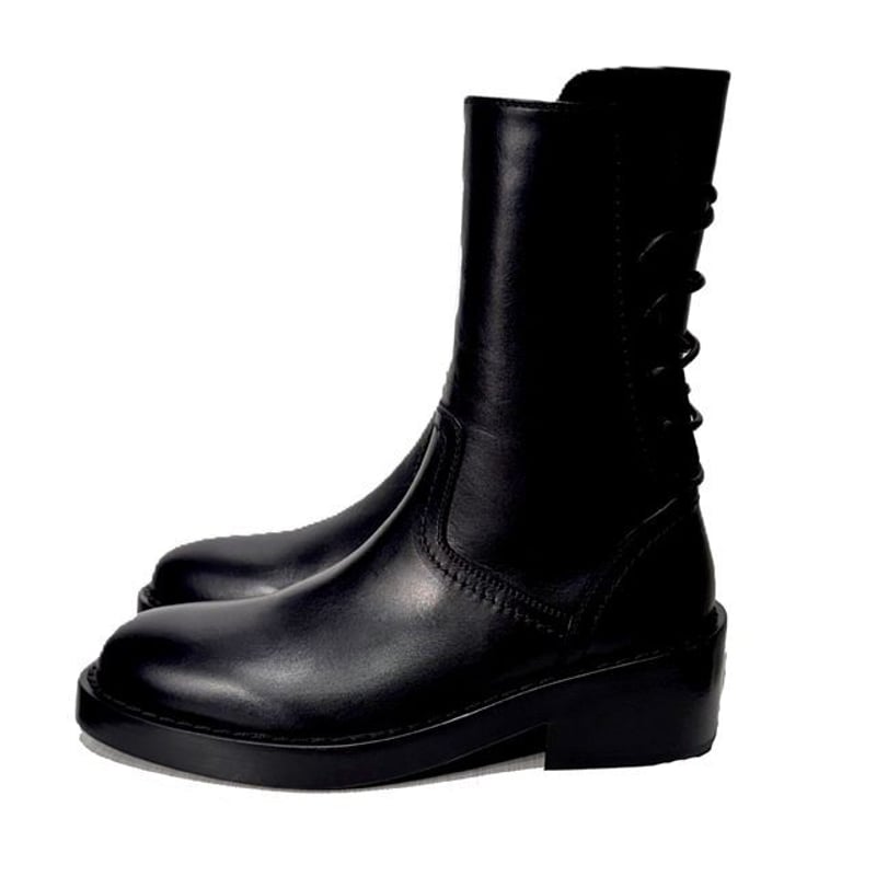アンドゥムルメステール ann demeulemeester 後ろレースアップブーツ