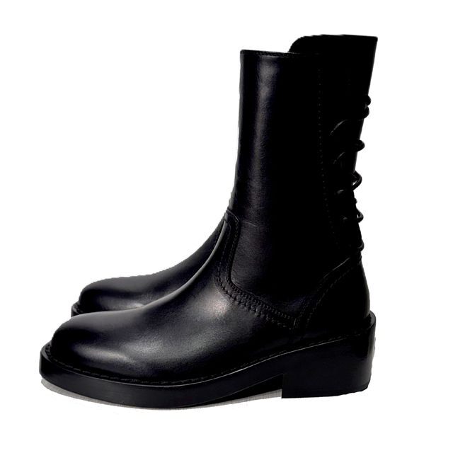 アンドゥムルメステール ann demeulemeester 後ろレースアップブーツ