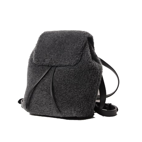 ブルネロクチネリ Brunello Cucinelli ムートンバックパック レザーリュック グレー イタリア製 レディース 正規取扱