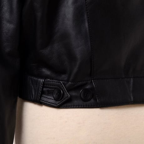 プロエンザスクーラー Proenza Schouler クロップドレザージャケット ラムスキン ブラック