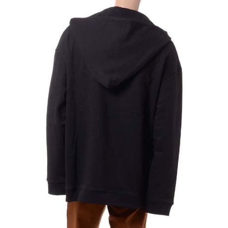 ラフシモンズ RAF SIMONS Regular fit hoodie with knot hood コットン ブラック