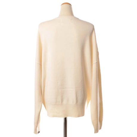 エクストリームカシミヤ extreme cashmere x オーバーフィットラウンドネック長袖セーター カシミア クリーム