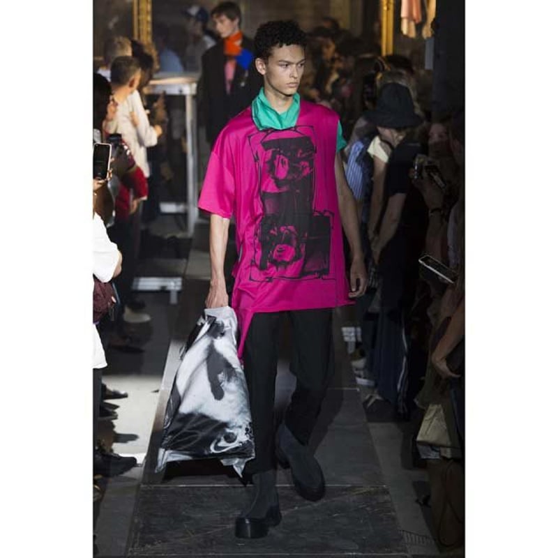 ラフシモンズ RAF SIMONS オープンサイドTシャツ コットン ラフシモンズ RAF SIMONS オープンサイドTシャツ コットン