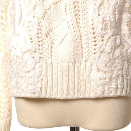 エルマノシェルビーノ ermanno scervino ローゲージ編みニット コットンなど ホワイト