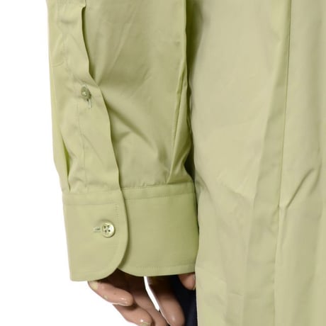 ラフシモンズ RAF SIMONS Classic shirt with net insert シャツ コットン ライトグリーンミント