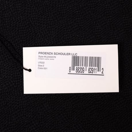 プロエンザスクーラー Proenza Schouler クロップドレザージャケット ラムスキン ブラック