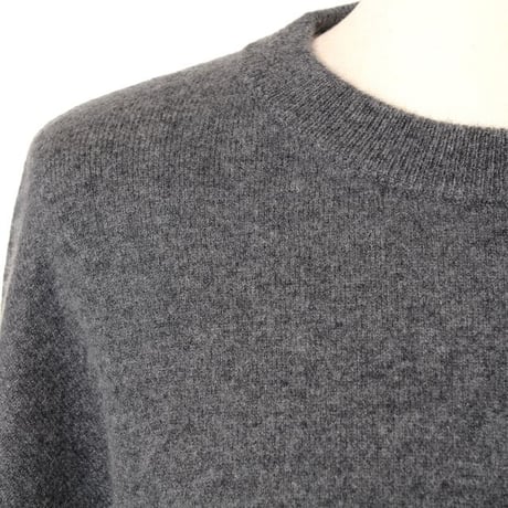 エクストリームカシミヤ extreme cashmere x 丸襟長袖セーター カシミア グレー