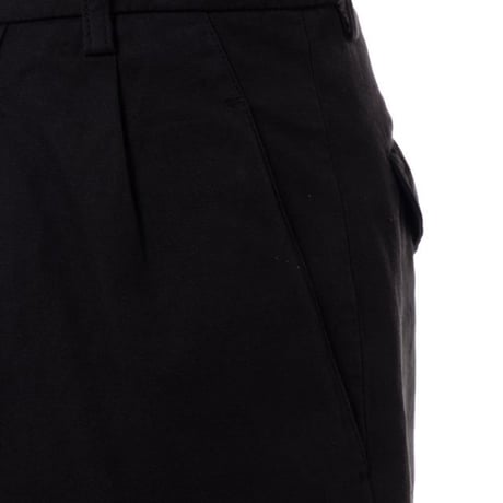 アスペジ ASPESI ワイドパンツ コットンリネン ブラック