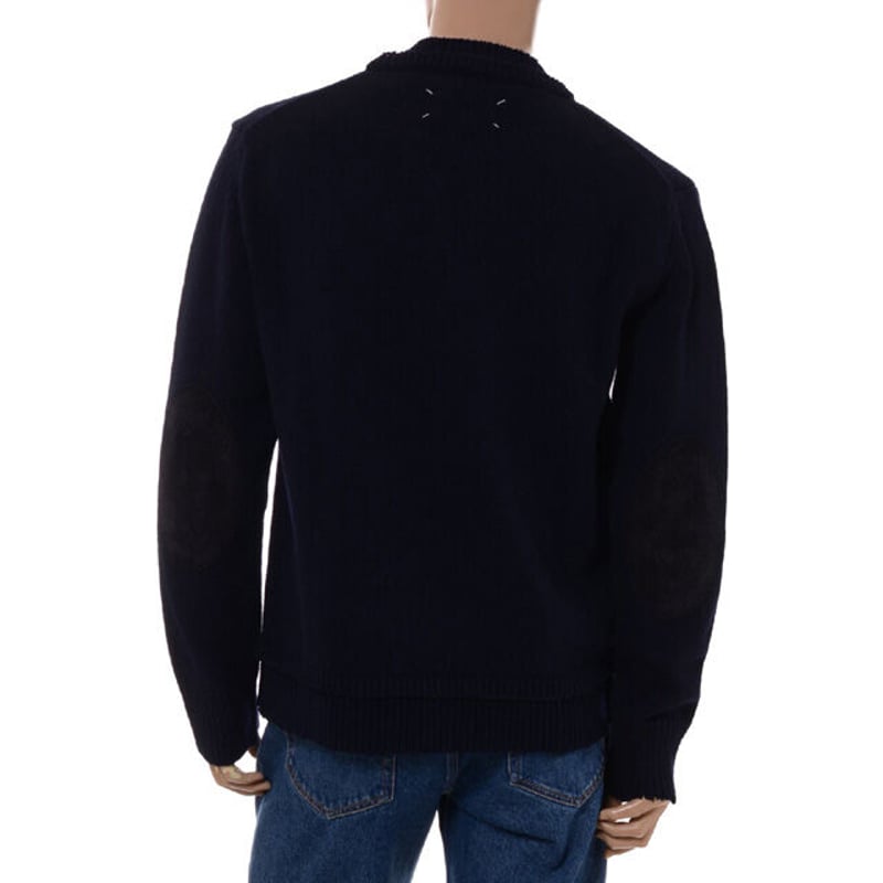 メゾン マルジェラ Maison Margiela エルボーパッチセーター ネイビー