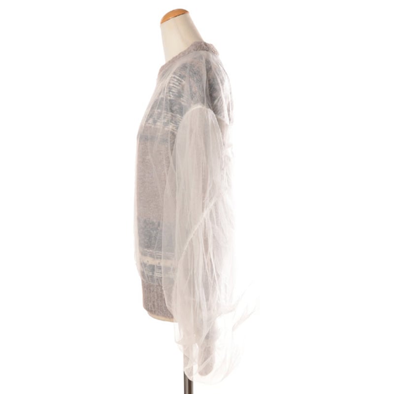 チカ キサダ chika kisada チュール付きノルディックセーター ミックス