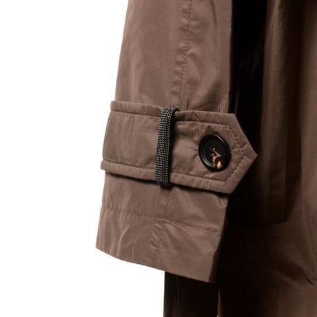 ブルネロクチネリ Brunello Cucinelli ロング丈トレンチコート シルクコットン カカオ