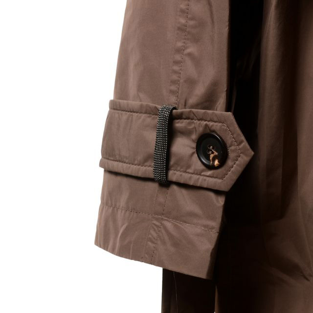 ブルネロクチネリ Brunello Cucinelli ロング丈トレンチコート シルク