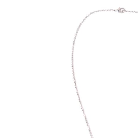 ラフシモンズ RAF SIMONS シンプルアールネックレス ブラス シルバー ブラック