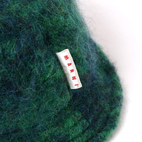 マルニ Marni バケットハット モヘア グリーン