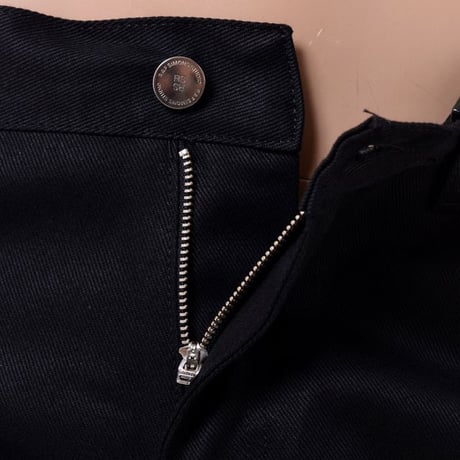 RAF SIMONS ラフシモンズ サスペンダースリムフィットジーンズ コットン ブラック