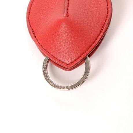ステラマッカートニー stella mccartney ハートチャームキーリング ヴィーガン素材 レッド
