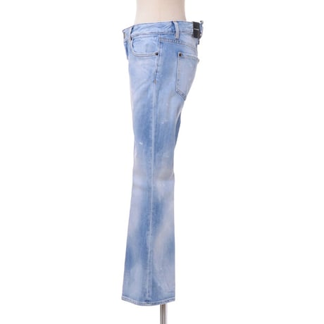 ディースクエアード Dsquared2 ベルボトムジーンズ コットンストレッチ ライトブルー
