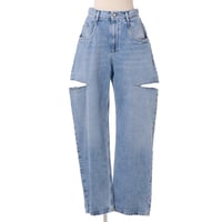 メゾン マルジェラ Maison Margiela スラッシュデティールジーンズ コットン ブルー 正規取扱