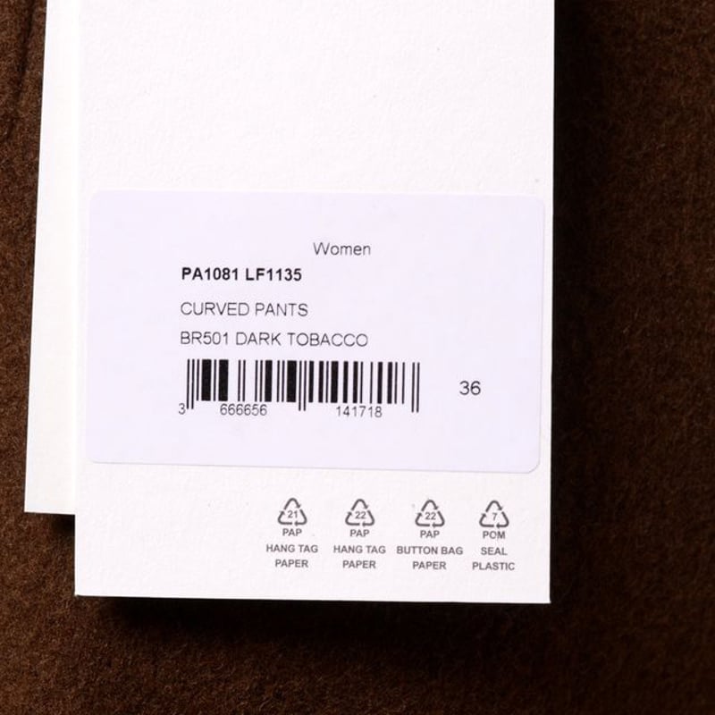ルメール LEMAIRE ワイドパンツ 厚手のウールカシミア ダーク ルメール LEMAIRE ワイドパンツ 厚手のウールカシミア ダーク
