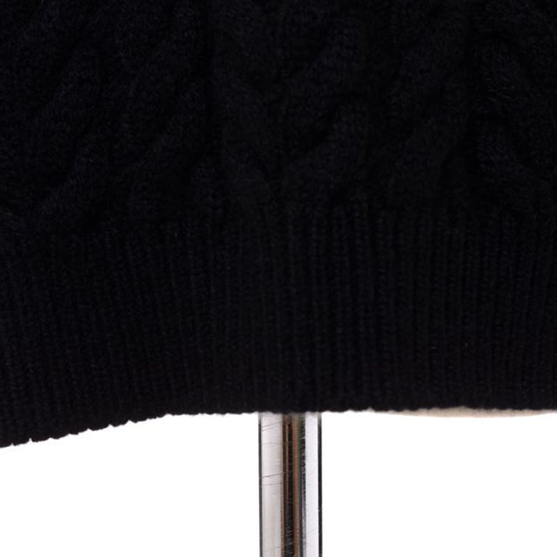 クイーンアンドベル queene and belle Vネックアラン編みセーター