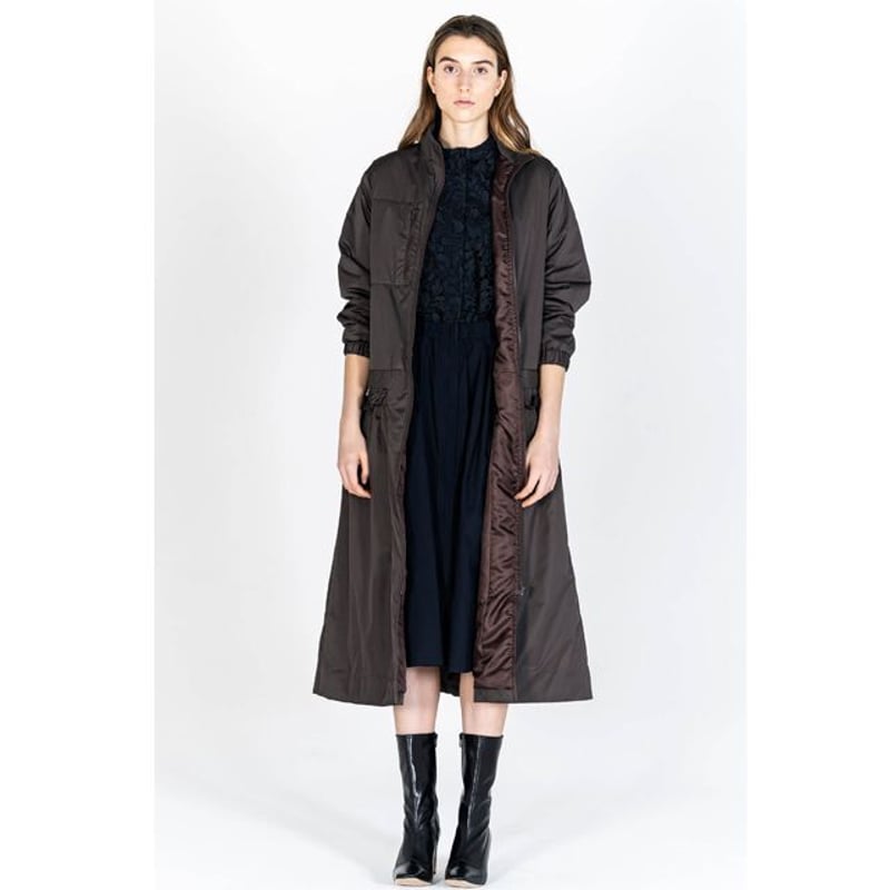 レキサミ rekisami ロングダウンコート 中綿 ブラウン | YOKOAUNTY 