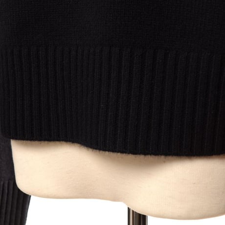 エクストリームカシミヤ extreme cashmere x 丸襟長袖セーター カシミア ブラック