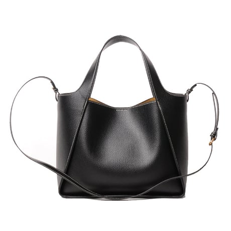ステラマッカートニー stella mccartney ロゴクロスボディトートバッグ ヴィーガン素材 ブラック