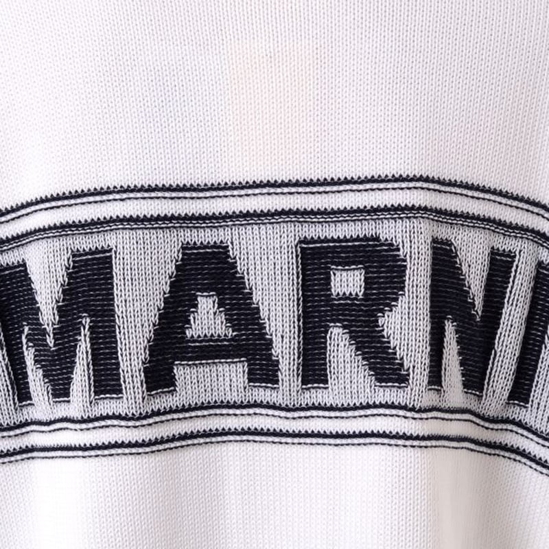 マルニ Marni 背中ロゴ入りカーディガン コットン リリーホワイト