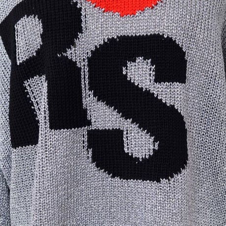 ラフシモンズ RAF SIMONS RSショートオーバーサイズドセーター シルバー