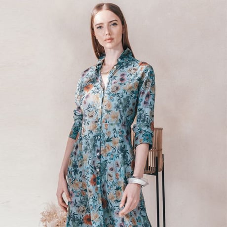 インポートブランド import brand プルマナック PLOUMANAC'H シャツワンピース コットン ブループリント