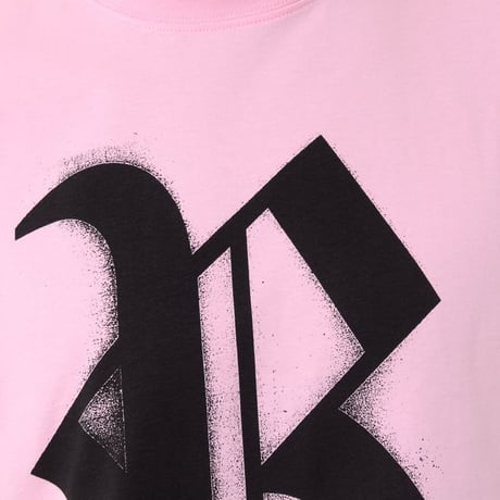 ラフシモンズ RAF SIMONS Big fit T-shirts with R print on front コットン ライトピンク