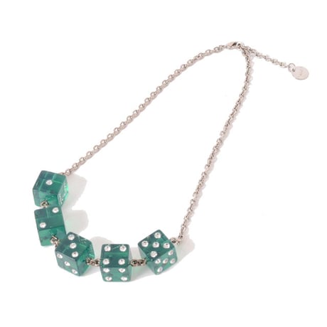 マルニ Marni ダイスチャーム ネックレス 樹脂 グリーン