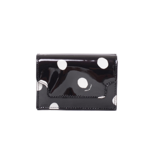 マルニ Marni 三つ折り財布 パテントレザー 水玉 | YOKOAUNTY